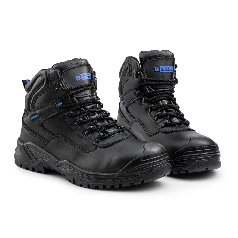 Black Hammer Mens Work Boots Lightweight - Steel Toe Safety Shoes with Non-Slip Outsoles, Comfort for Any Job 6600