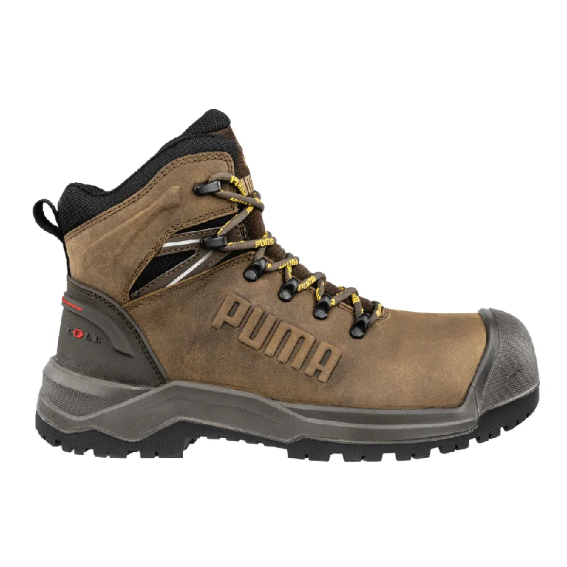 Puma Iron HD Brown Mid Safety Work Boot S3S FO SR