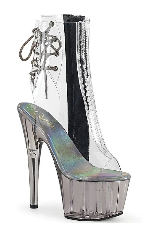 ADORE-1018CT Exotic Boot | Clear Vinyl