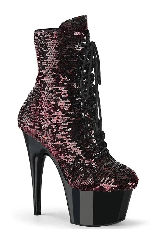 ADORE-1020SQ Exotic Boot | Black Sequins