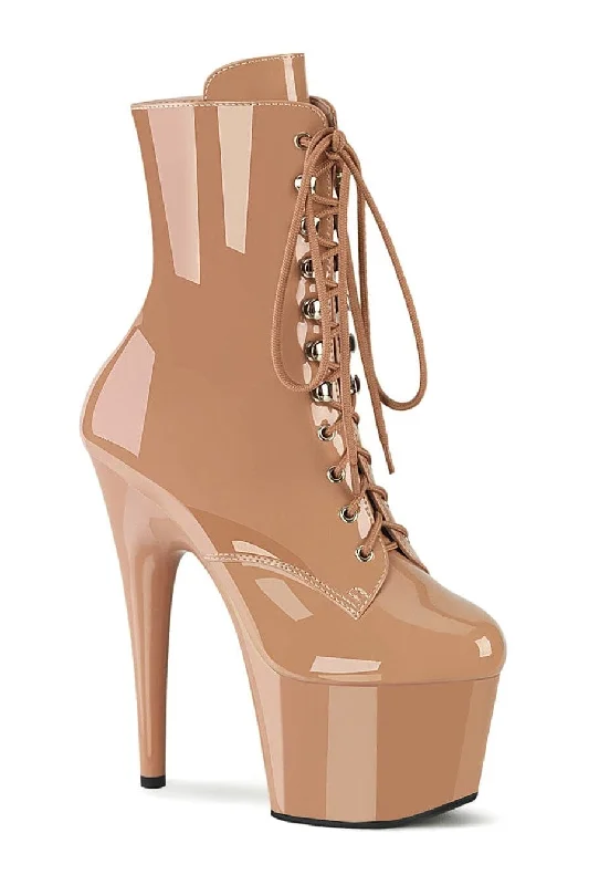 ADORE-1020 Rose Gold Patent Ankle Boot