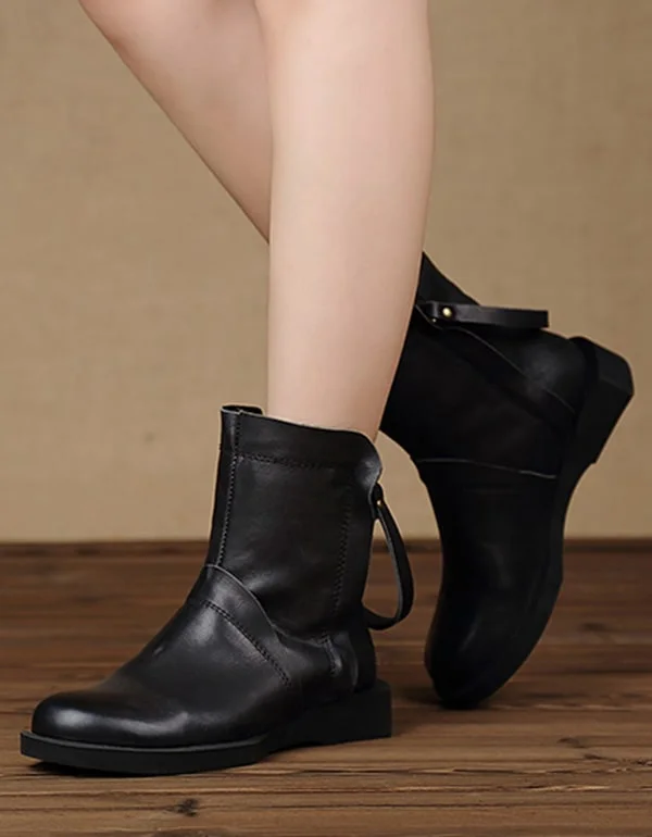 Autumn Winter Retro Handmade Short Boots