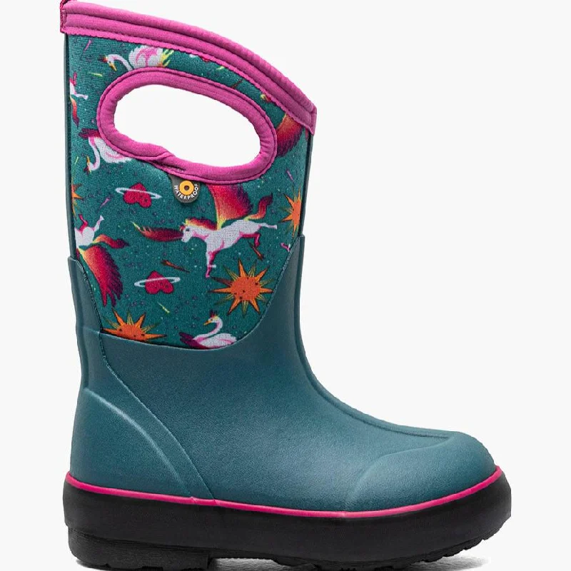 BOGS Teal Space Unicorns Classic II Boots