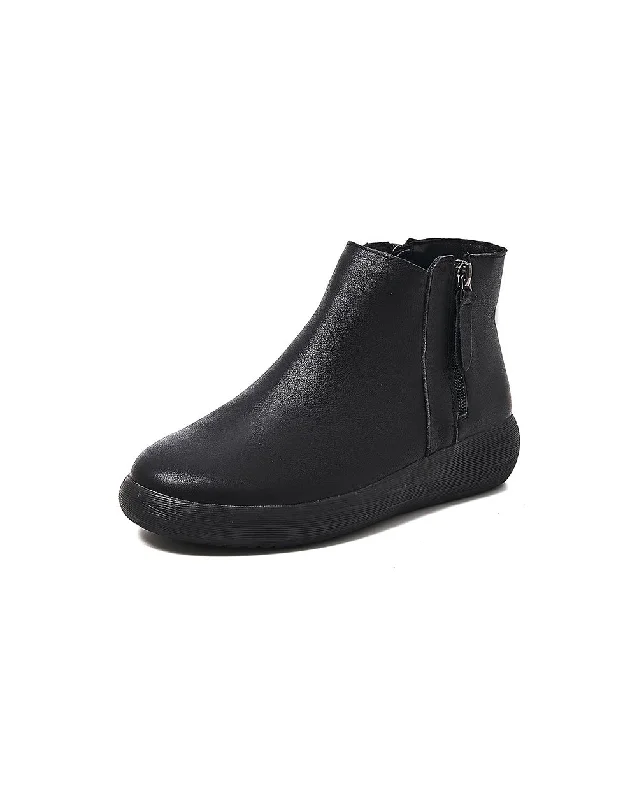 Comfort Bouncing Sole Soft Leather Ankle Boots 35-42