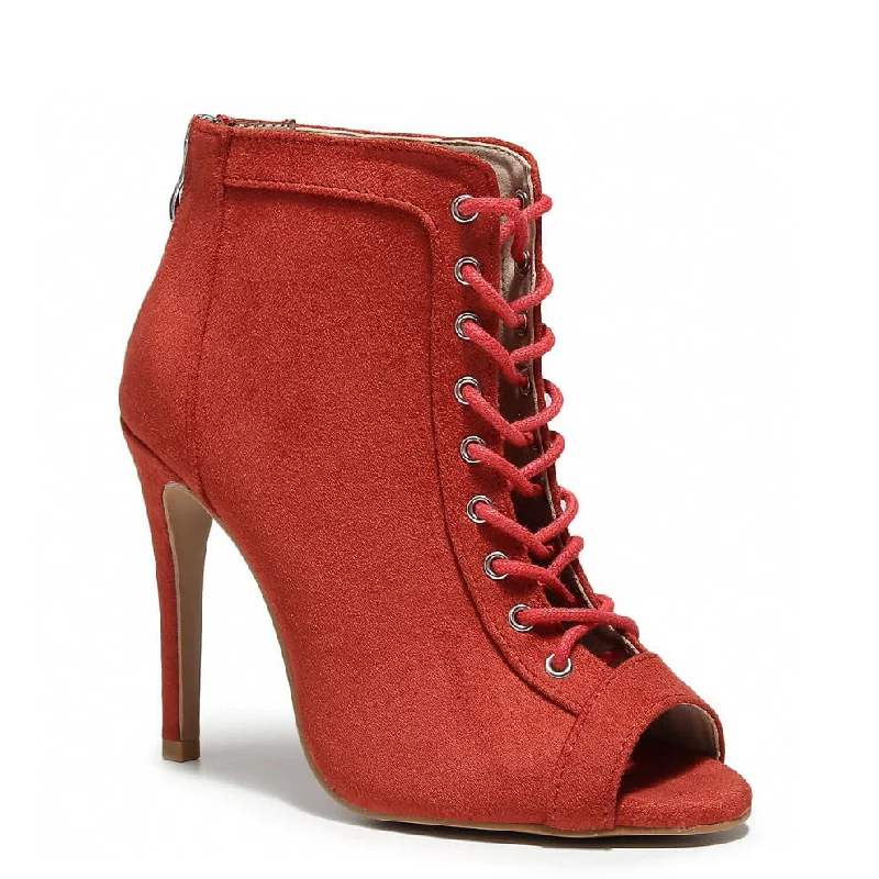 Dilynn - Red Vegan Suede - Street Sole