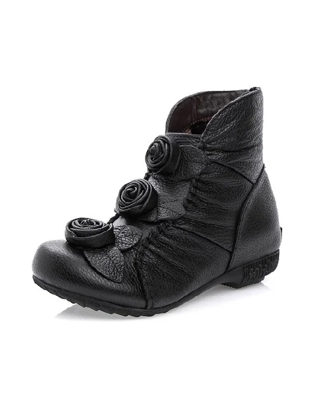 Ethnic Handmade Flower Comfortable Retro Boots