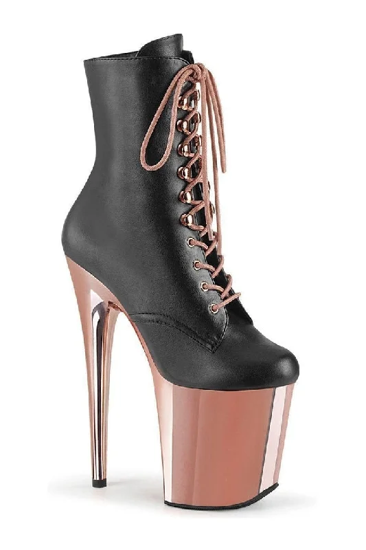 FLAMINGO-1020 Exotic Boot | Black Faux Leather