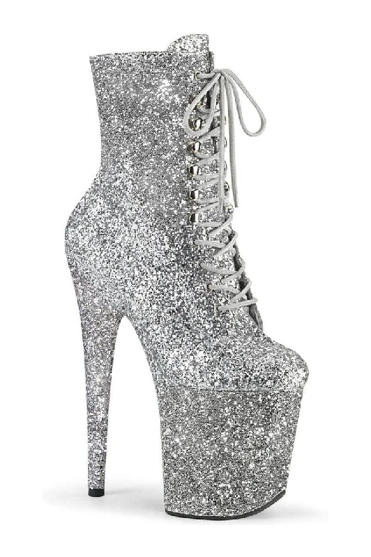 FLAMINGO-1020GWR Ankle Boot | Silver Glitter