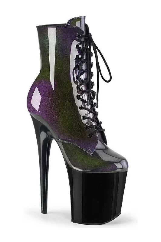 FLAMINGO-1020SHG Exotic Boot | Purple Patent