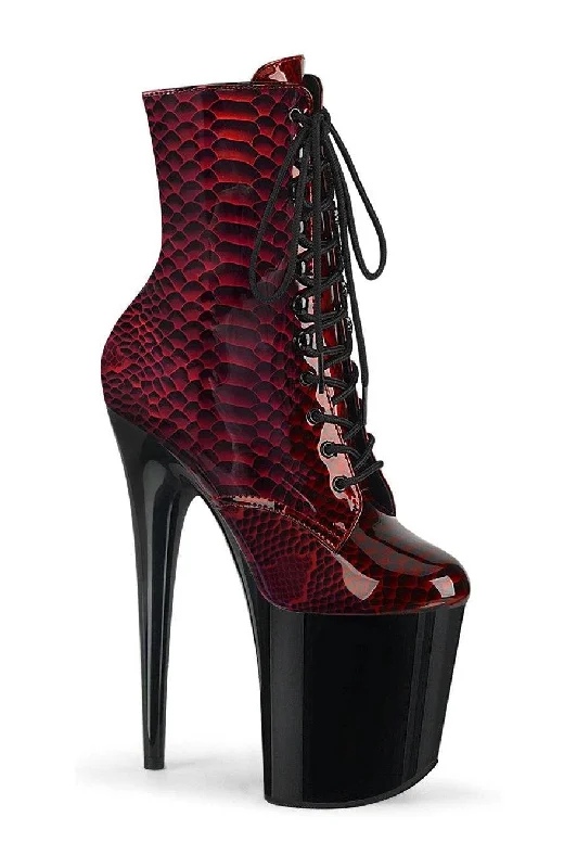 FLAMINGO-1020SP Exotic Boot | Red Patent