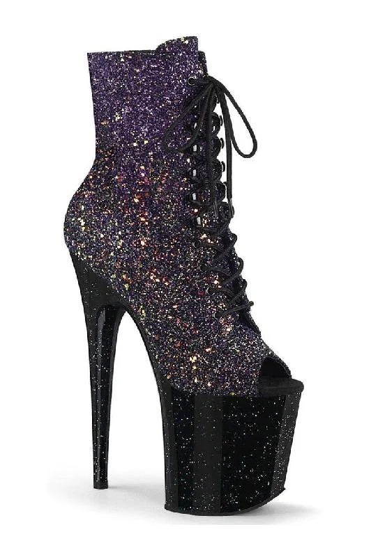 FLAMINGO-1021OMBG Exotic Boot | Purple Glitter