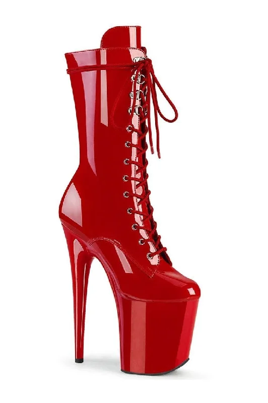 FLAMINGO-1050 Exotic Boot | Red Patent