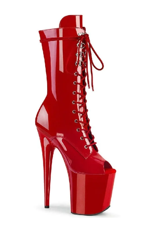 FLAMINGO-1051 Exotic Boot | Red Patent