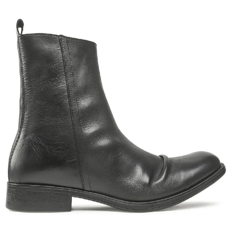 Melv797Fly Leather Men's Zip Up Ankle Boots