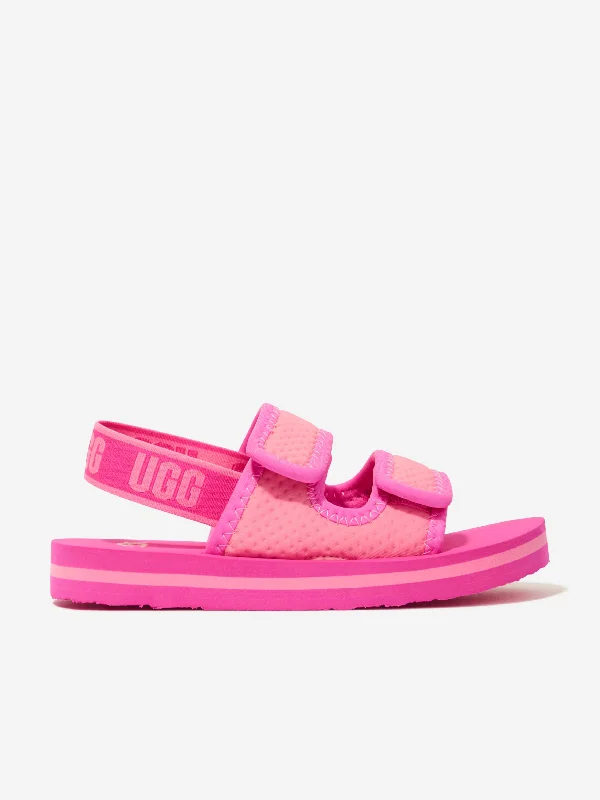 UGG Girls Lennon Slingback Sandals in Pink