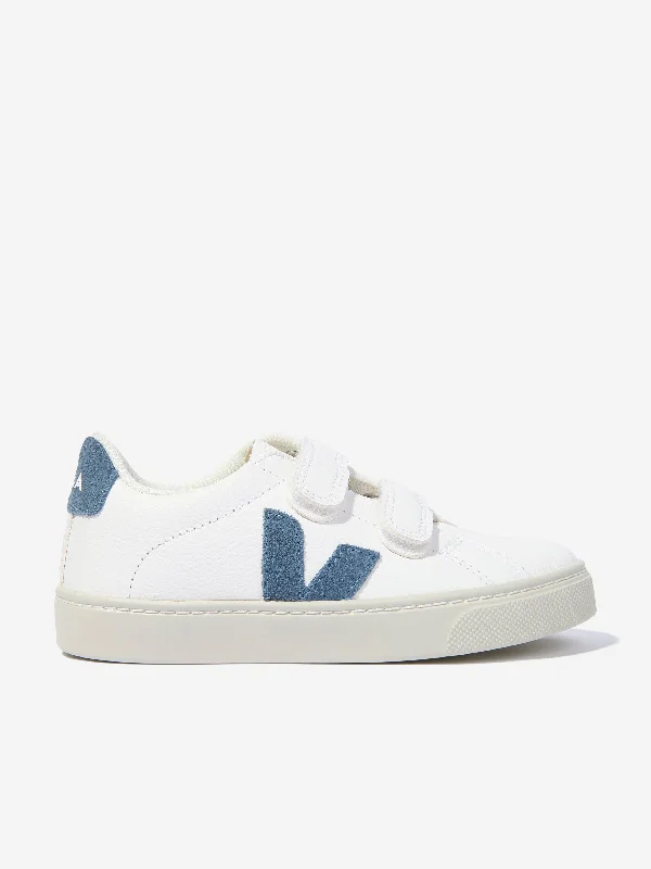 Veja Kids ChromeFree Leather Esplar Trainers in White