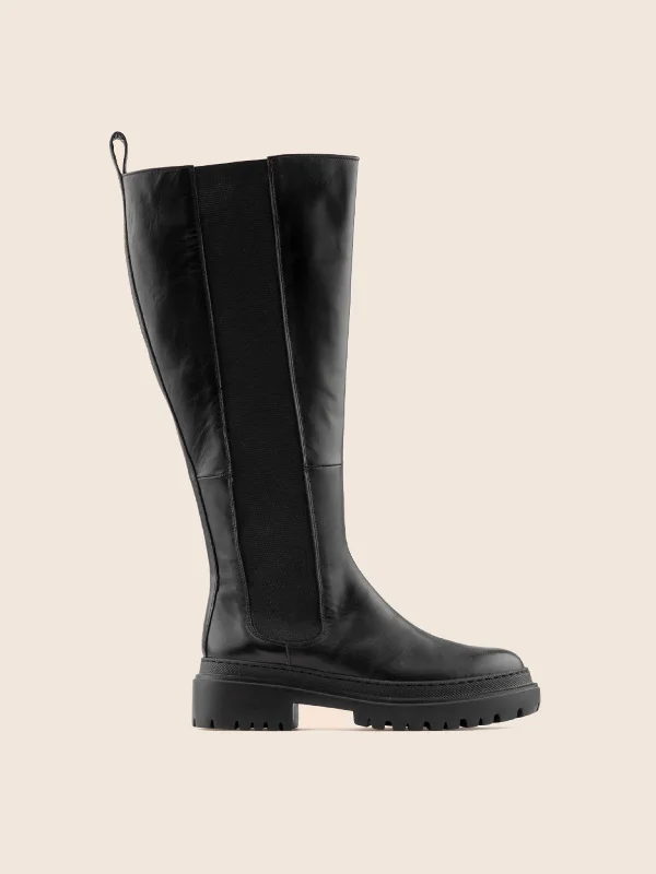 Monza Wide Black Unlined Boot