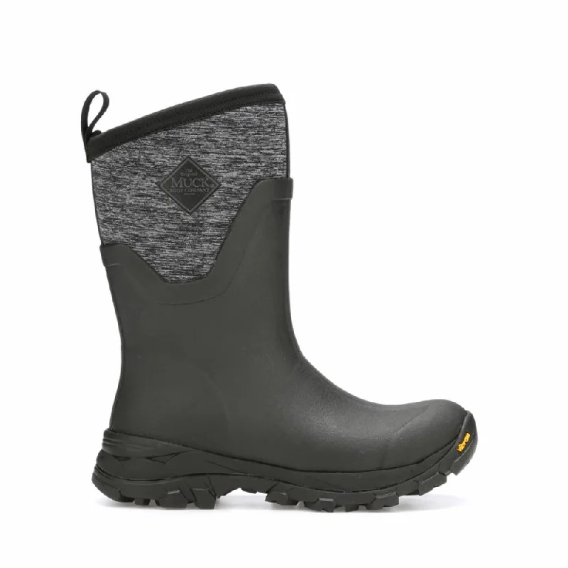 Muck Footwear Women ARCTIC ICE VIBRAM ARCTIC GRIP ALL TERRAIN MID BLACK/JERSEYHEATHER