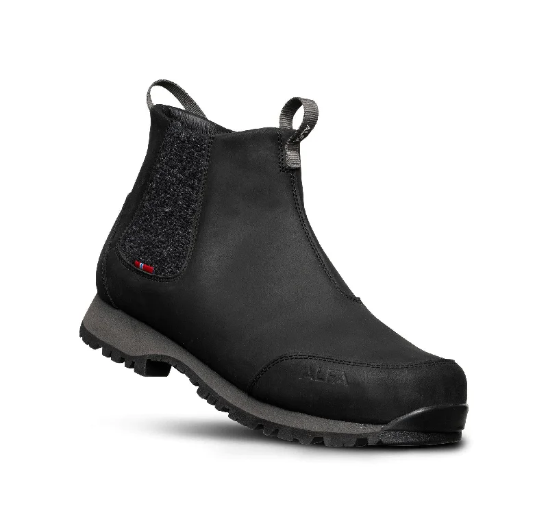 Sete M - Chelsea boot with wool - BLACK