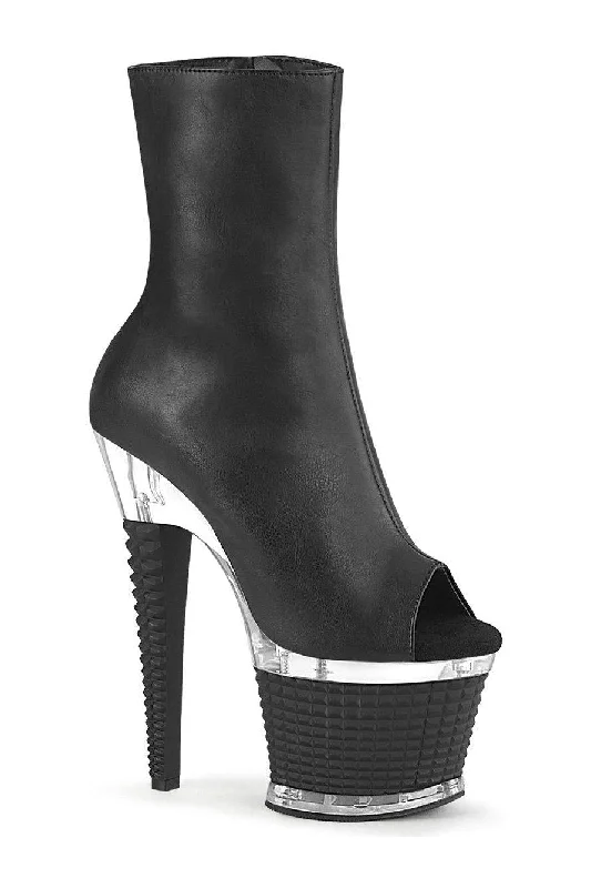 SPECTATOR-1012 Ankle Boot | Black Faux Leather