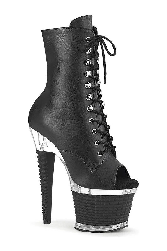 SPECTATOR-1021 Ankle Boot | Black Faux Leather