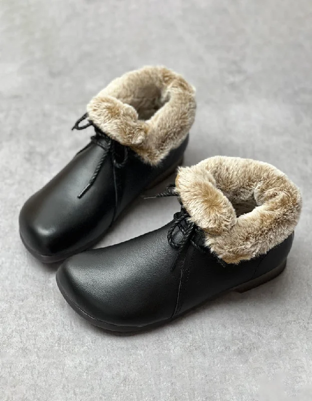 Winter Waterproof Handmade Retro Boots with Fur