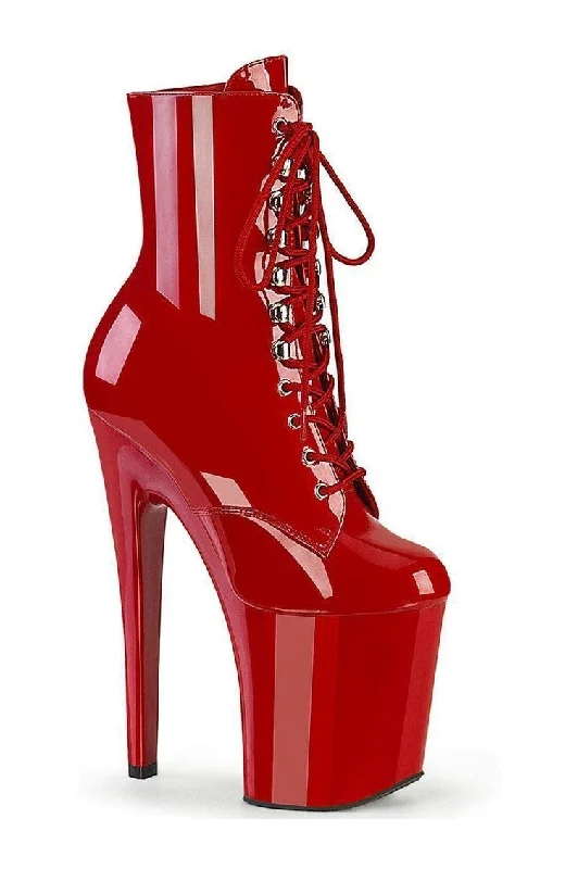 XTREME-1020 Ankle Boot | Red  Patent