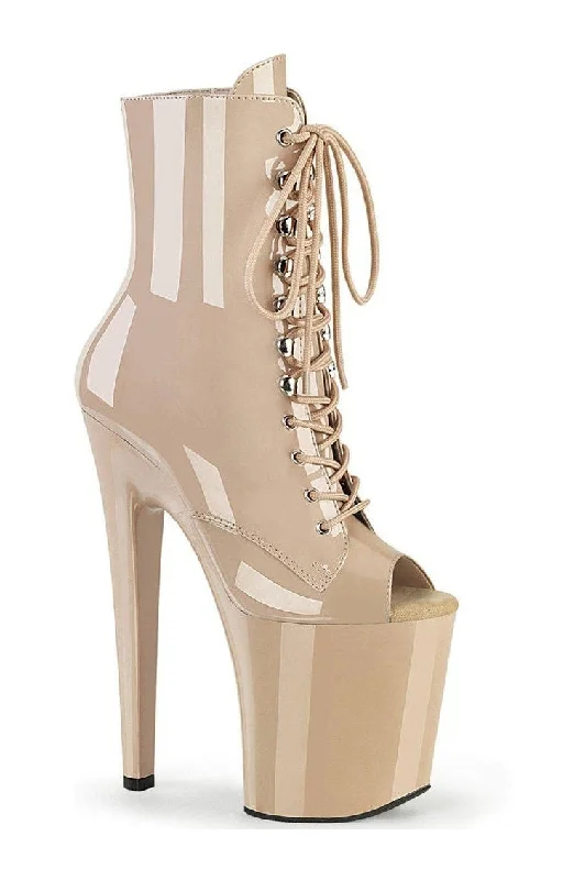 XTREME-1021 Ankle Boot | Nude  Patent